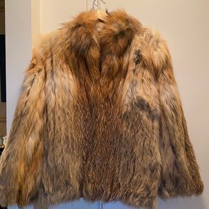 Fox Fur Coat and Fur Headband